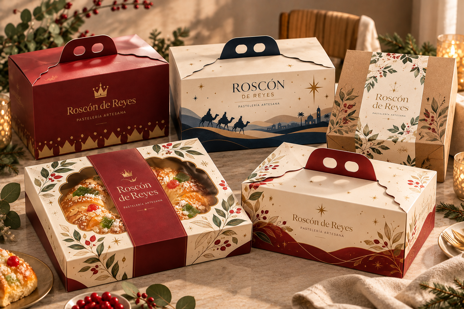 Cajas para roscón de Reyes