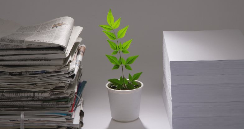 Impresión sostenible tintas ecológicas y papel reciclado