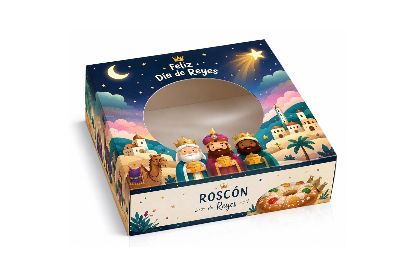 Caja personalizada para roscón de Reyes