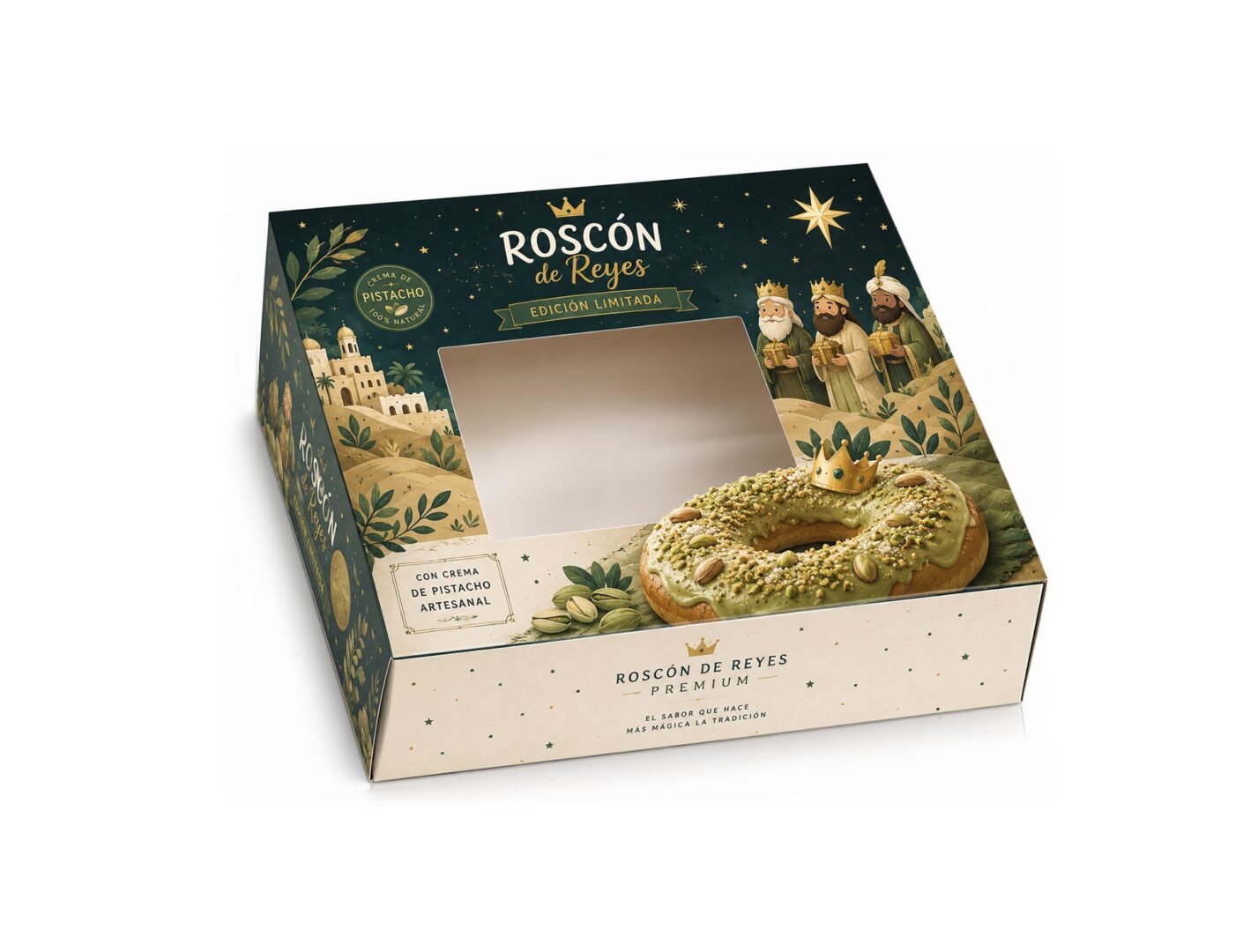 Caja personalizada para roscón de Reyes