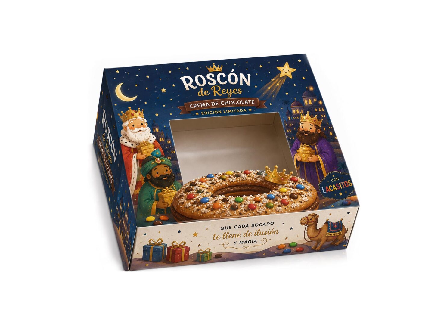 Caja personalizada para roscón de Reyes